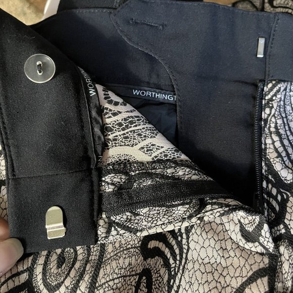 worthington women pants size 4 color black brown - Picture 9 of 15